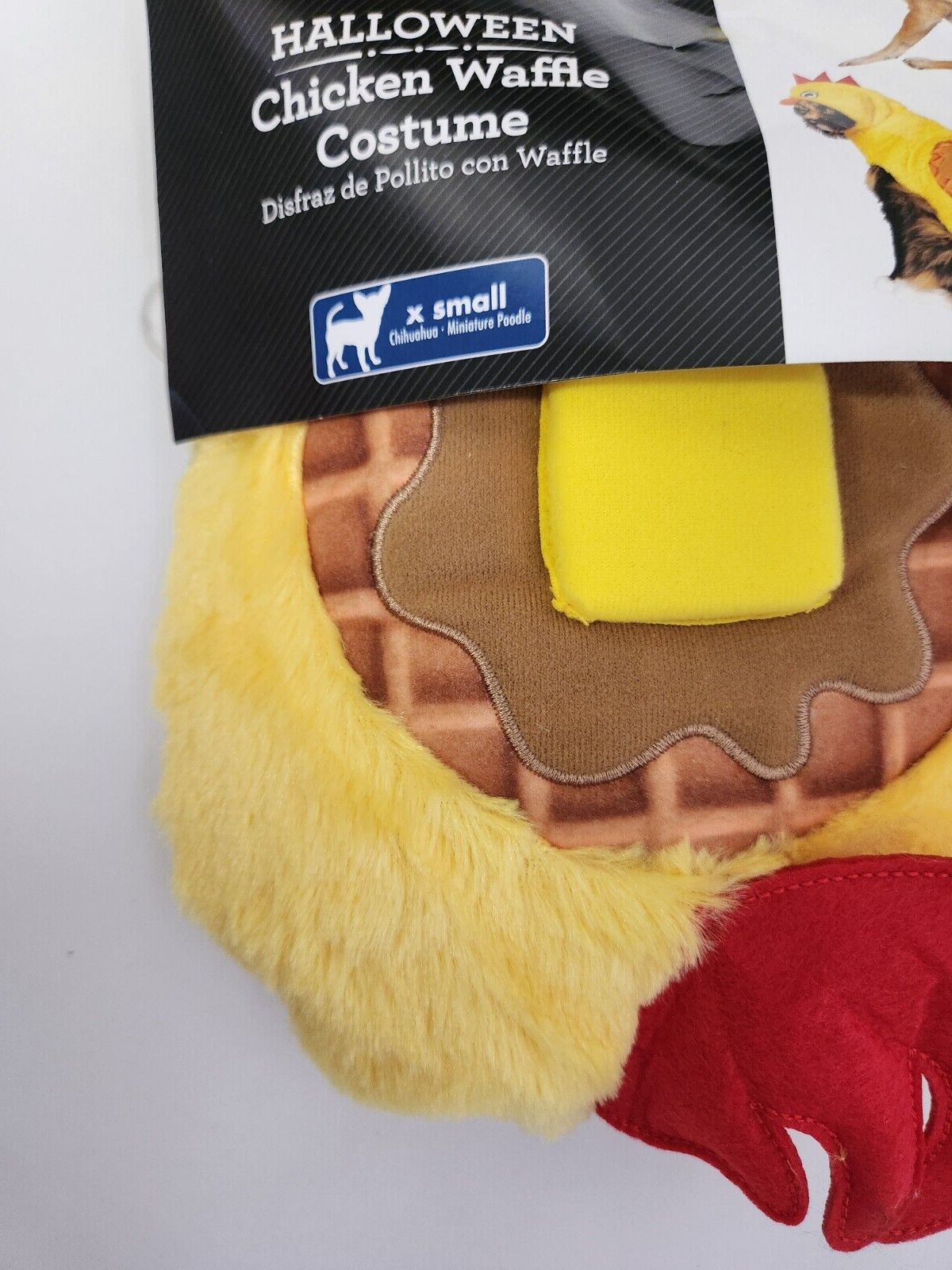 Halloween Costume for Dogs or Cats “Chicken & Waffles” Size: Xtra Small *NEW*