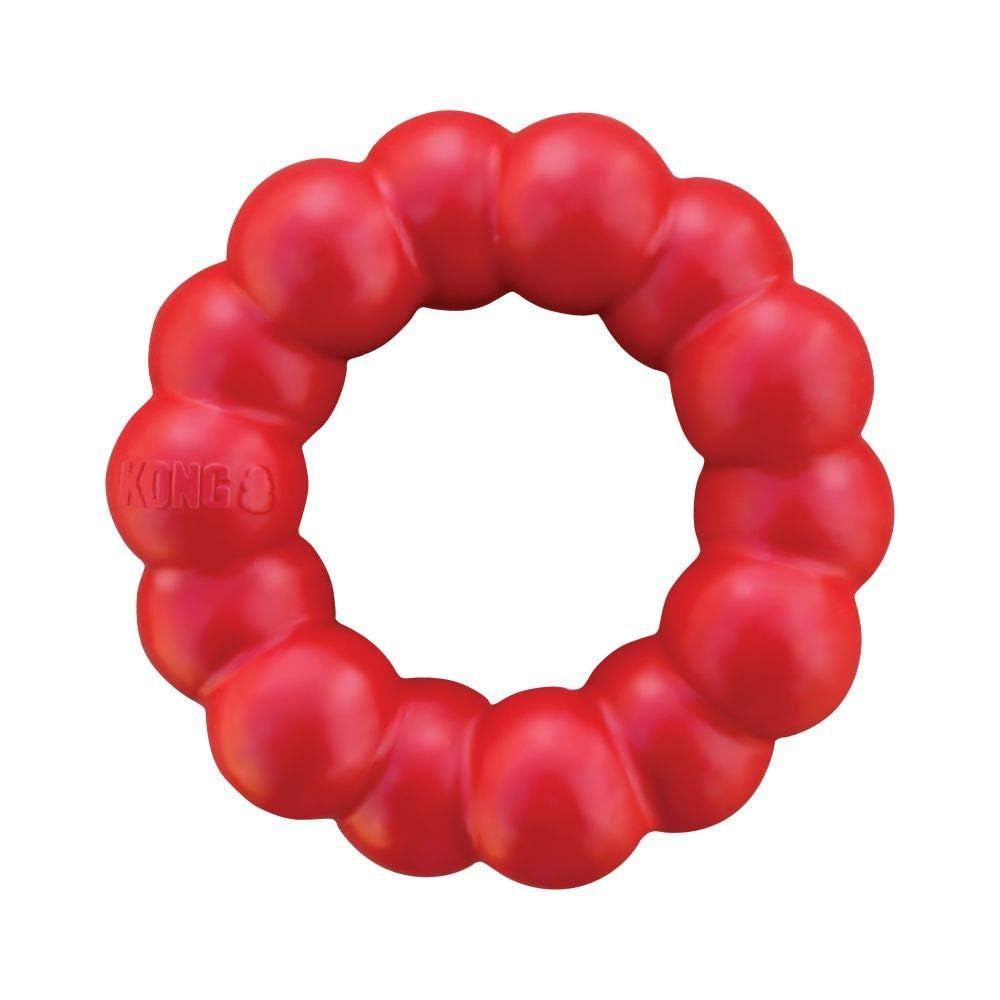 KONG Red Rubber Ring Dog Chew Toy Durable Pet Playtime Essential 1 Pack