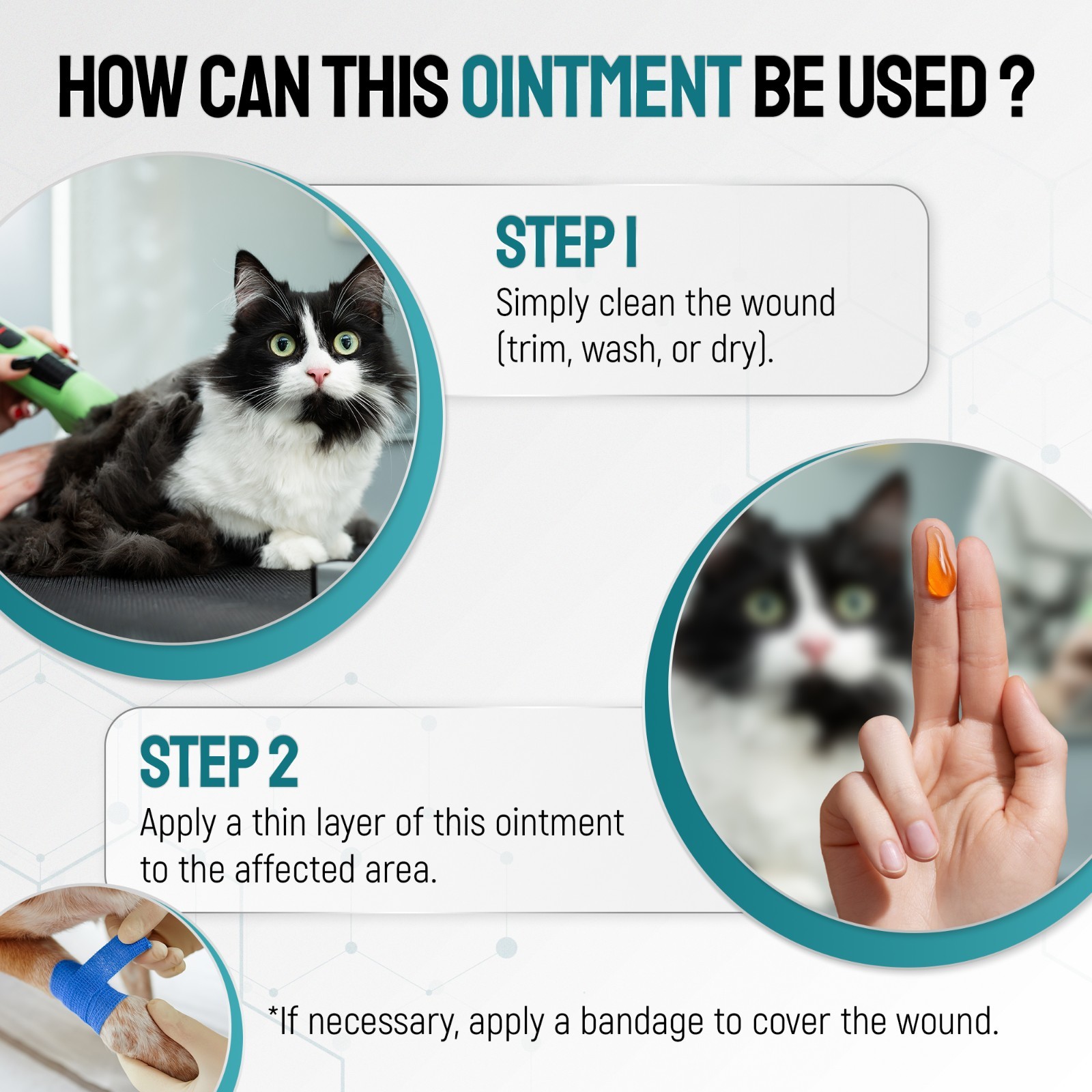 Silver Wound Care Ointment for Dog & Cat Skin Relief Hot Spot, Cuts, Irritations