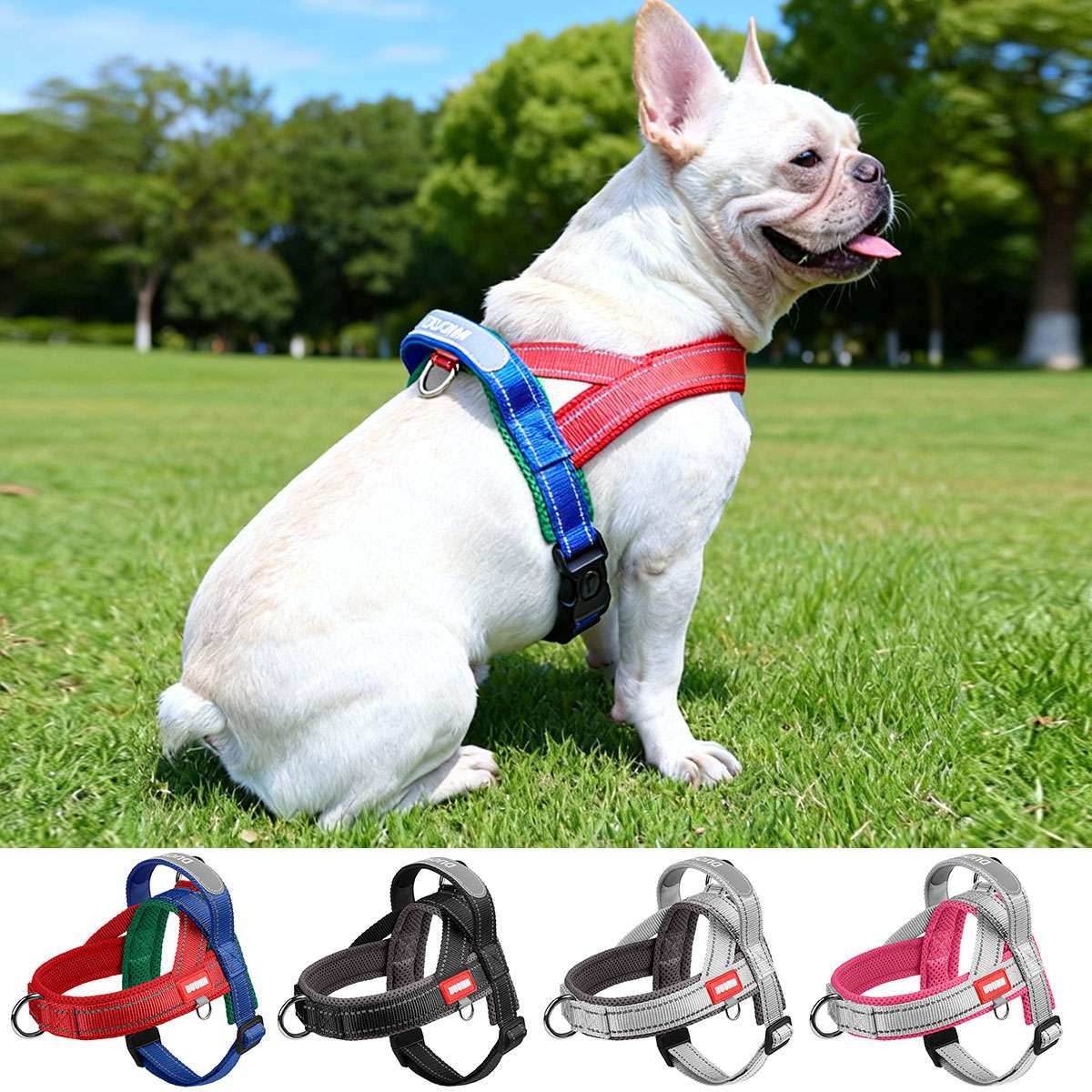 Adjustable No Pull Dog Pet Harness Control Vest Dogs Reflective S M L XL