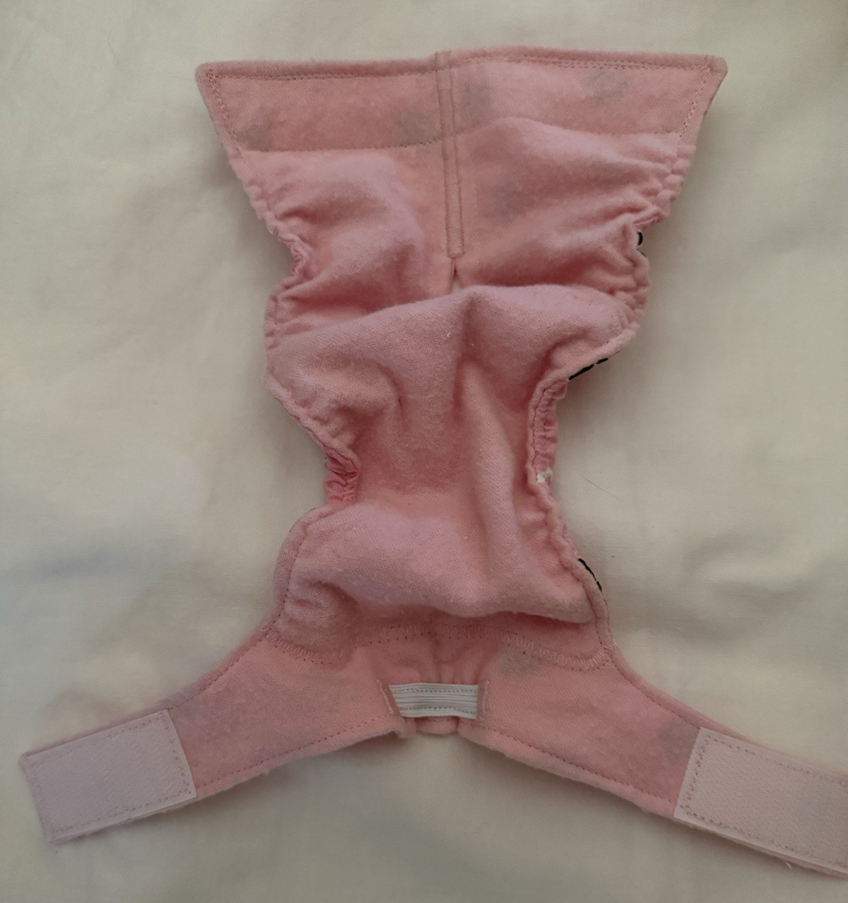 Female Dog Puppy Pet Diaper Washable Pant Sanitary Underwear PAWS BONES PINK XXS