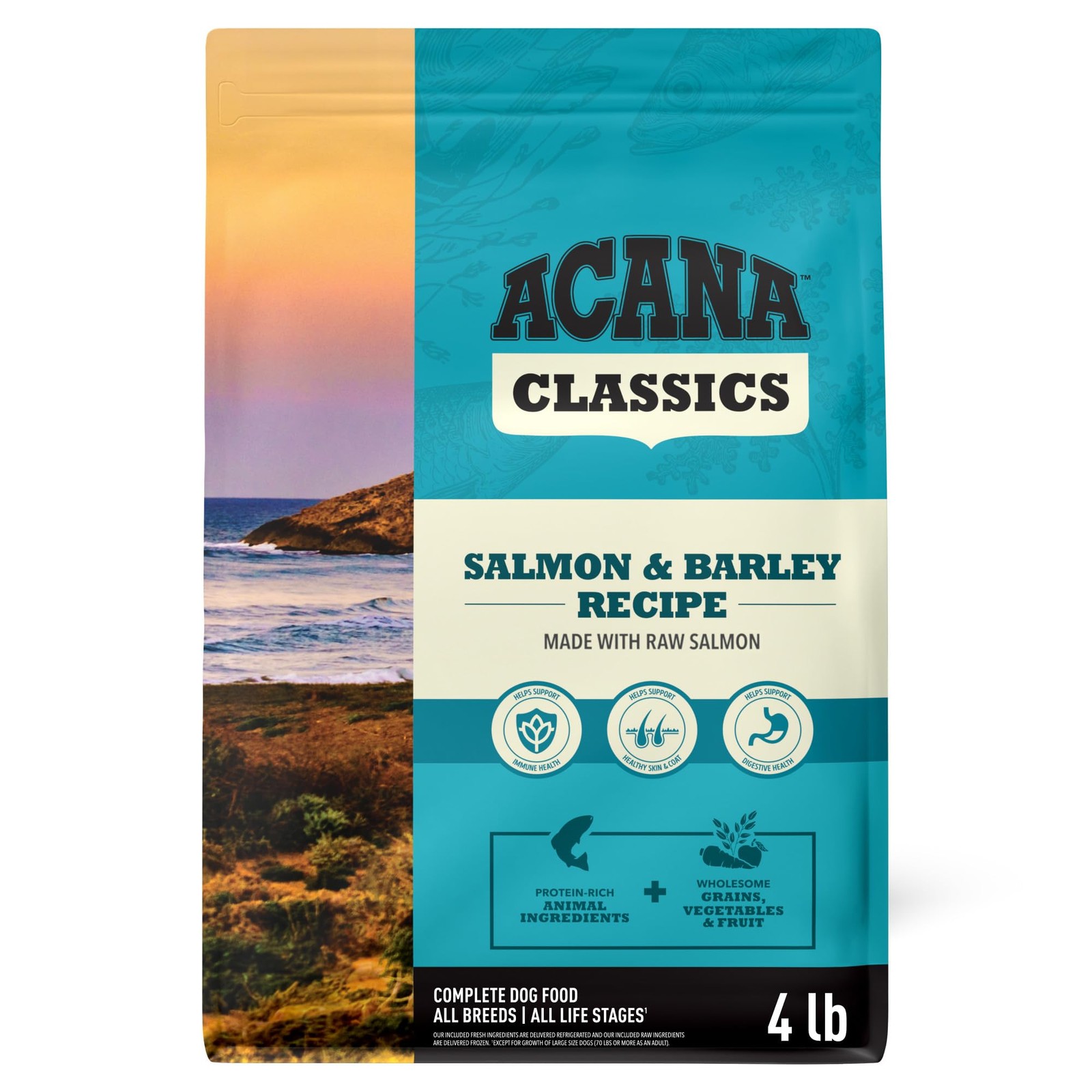 ACANA Classics Dry Dog Food Salmon and Barley Recipe 4lb 4 Pound (Pack of 1)
