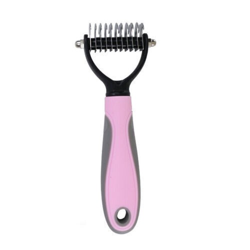 2side Dog Brush for Shedding Dematting Pet Grooming Cat Hair Undercoat Rake Comb