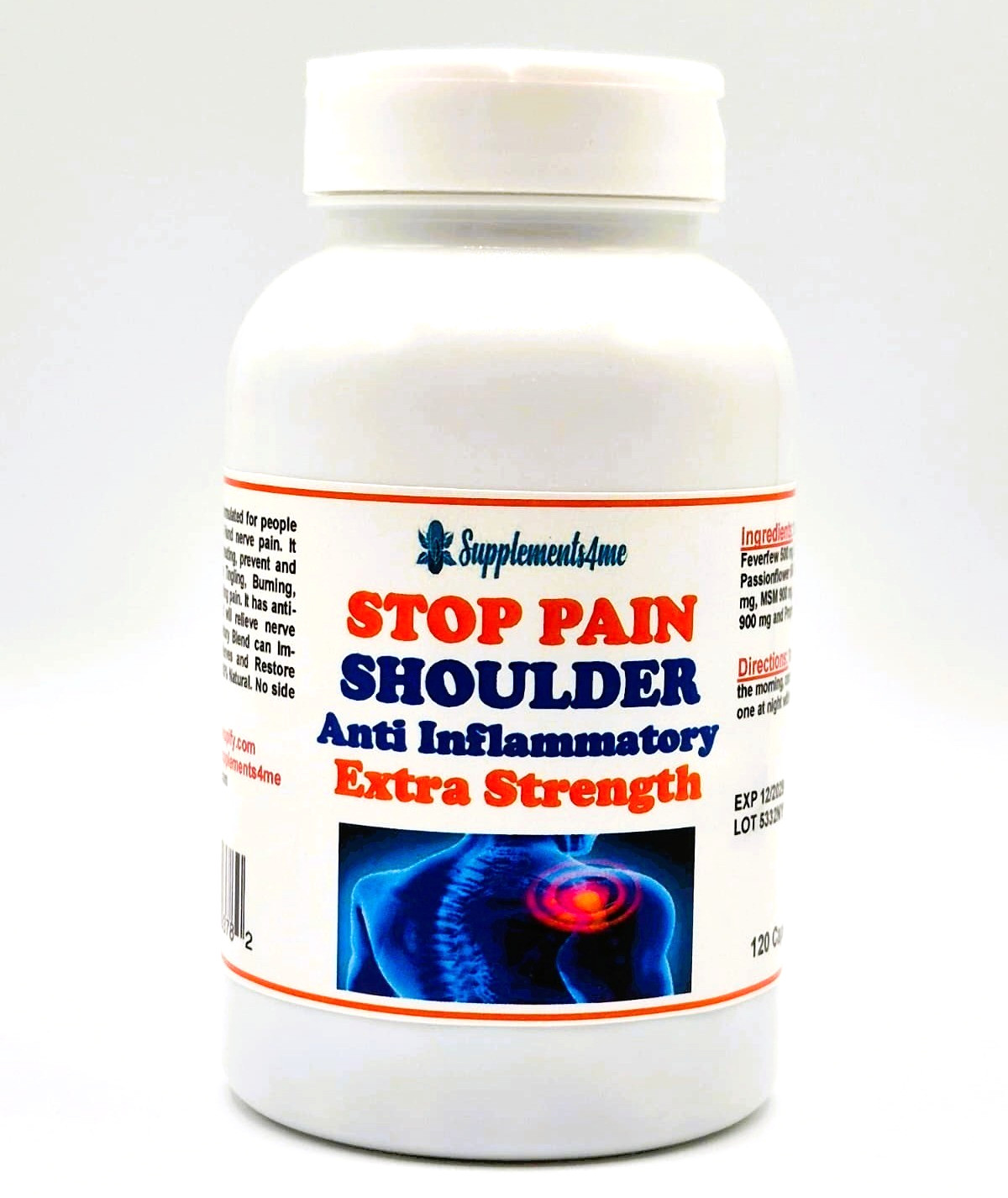 STRONG ORGANICS HERBS FOR SHOULDER PAIN MEN & WOMEN – 120 CAPS CAPSMADE IN USA