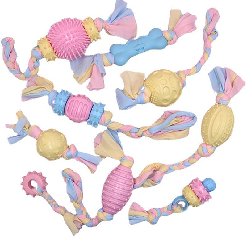 Dog Toys For Aggressive Chewers Puppy Chew Teething Treats Tug Toy 3 PAK/33Style
