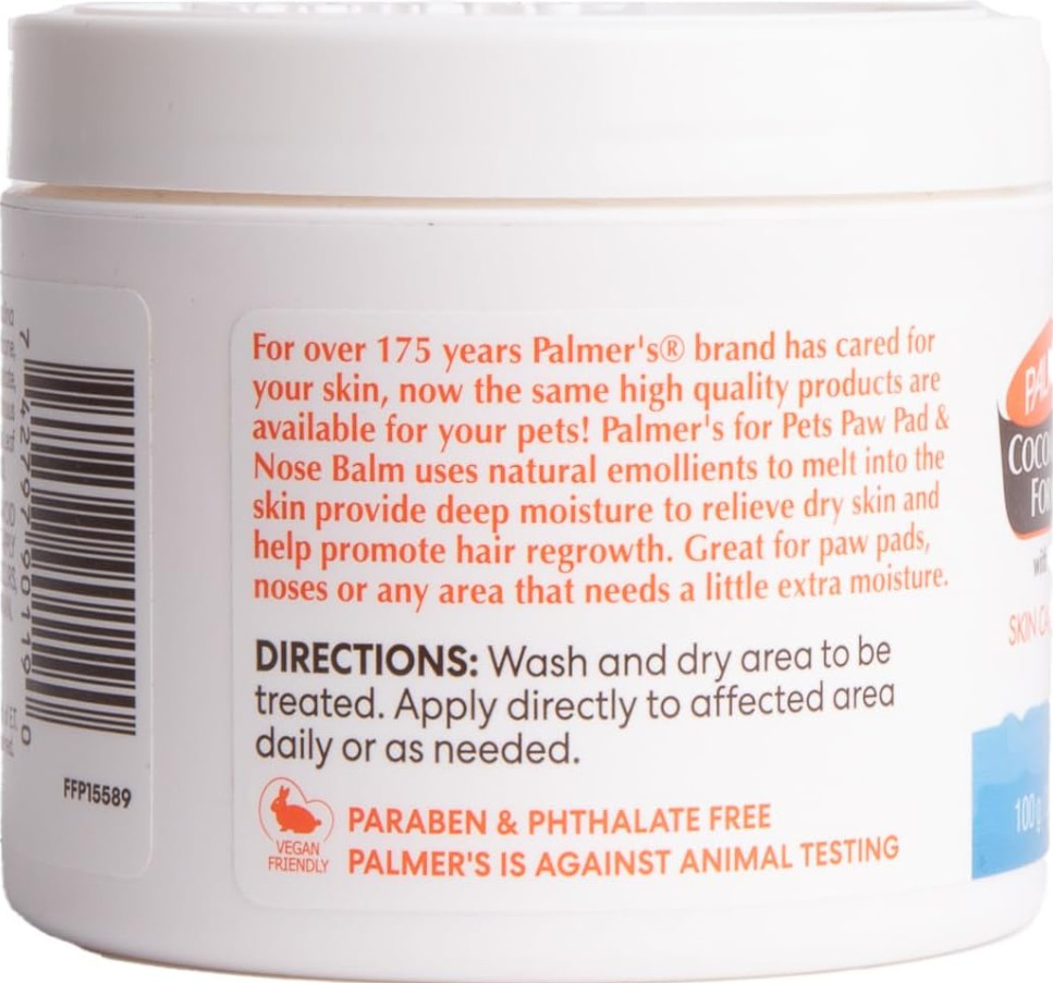 Palmer’s Dog Paw Balm & Nose Moisturizer Cocoa Butter Vitamin E Dry Cracked Paws