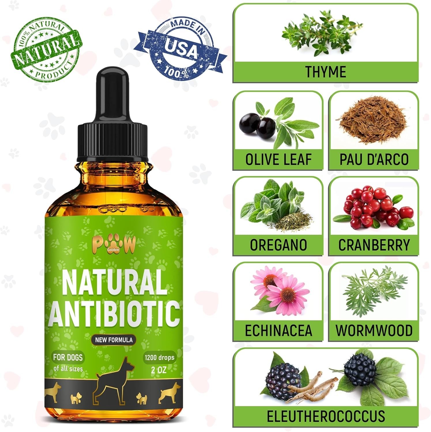 Natural Drops for Dogs to Support Urinary Tract and Overall Wellbeing 2 Ounces