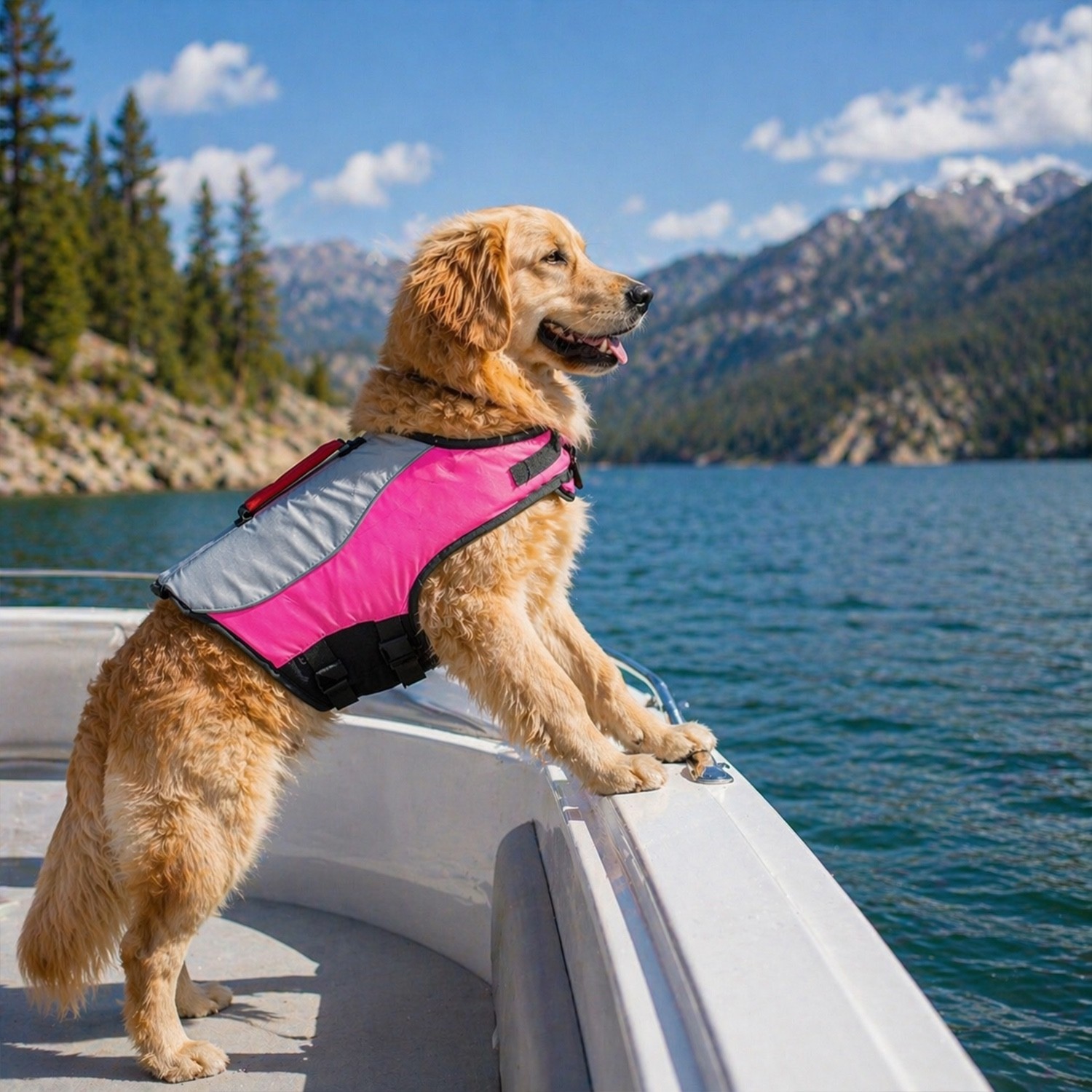 Kong Dog Float Adjustable Preserver Flotation Safety Vest Ripstop Life Jacket