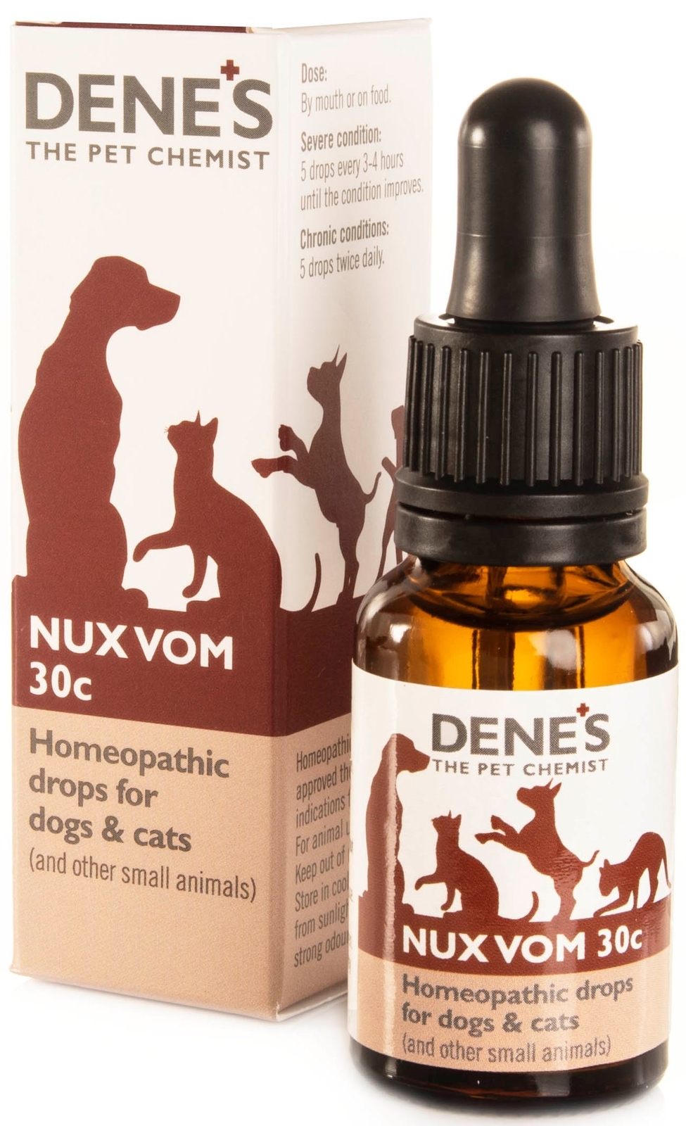 Denes Homeopathic Nux Vom 30c 15ml Dog Cat Mammals constipation detox