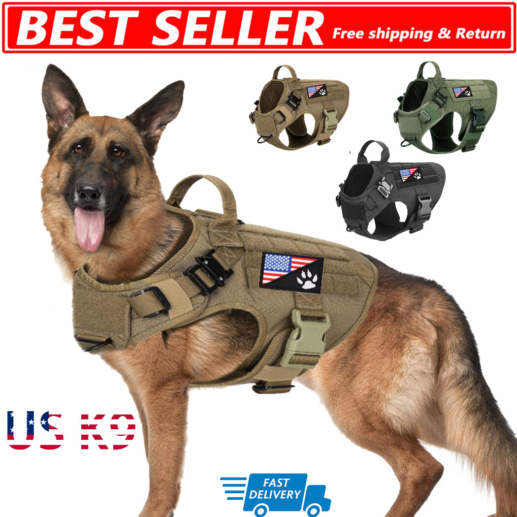 Tactical Dog Vest Harness – Military K9 Dog Training Vest – US Working Dog