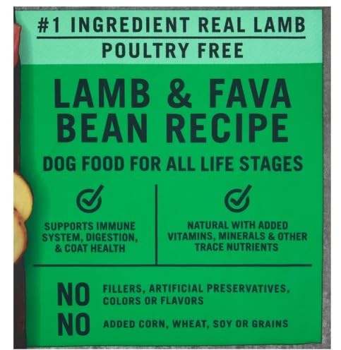Pure Balance Lamb & Fava Bean Recipe Dry Dog Food, 4 Pound (Pack of 1)