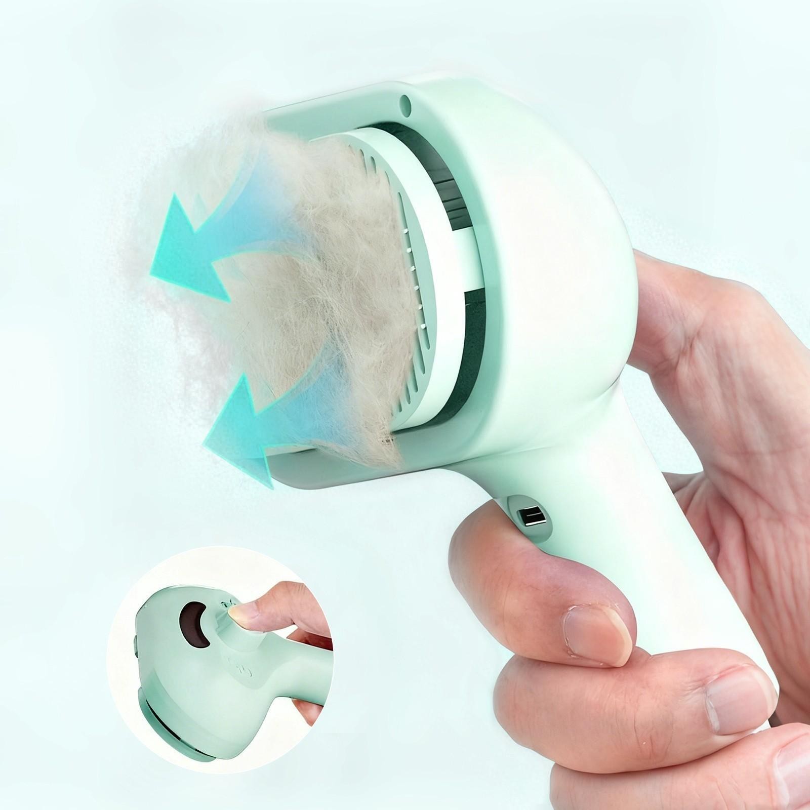 Pet Steam Brush for Dog & Cat – 3-in-1 Steam Grooming Brush for Shedding & Hair