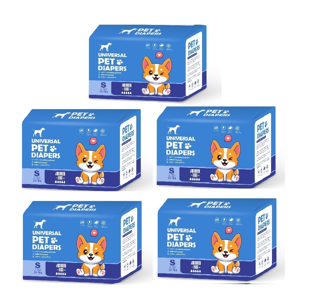 60 ct Disposable Male Dog Wraps, Diapers, Tight, Absorption & Comfort, All Sizes