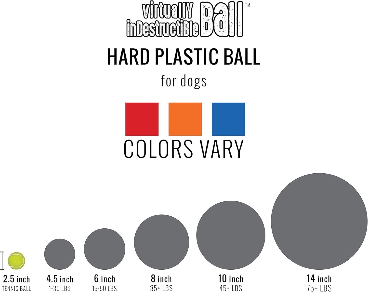 Lightweight 10-Inch Dog Toy Ball – Indestructible, Ideal for Large Dogs Outdoors