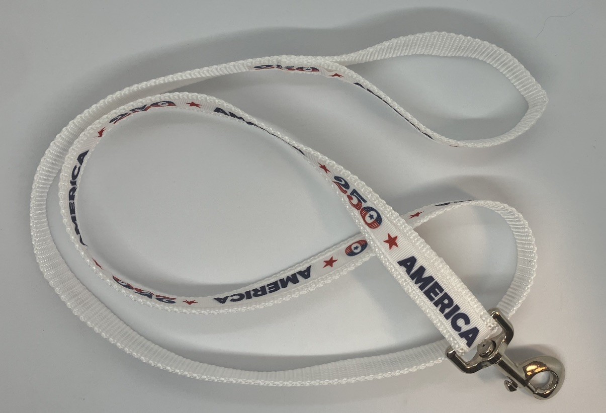 Dog Leaches/Leads Patriotic 250 America Red White Blue On White Handmade Sturdy