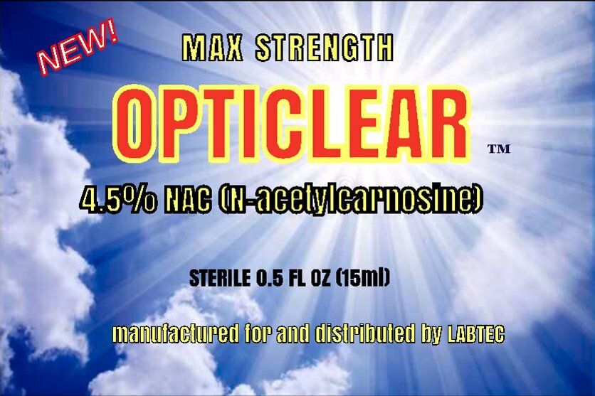 Cataract Eye Drops with 4.5% NAC, N-Acetylcarnosine 15ml Vial 2 pack!