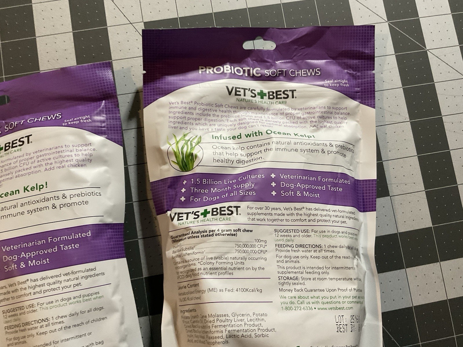2-bag Vet’s Best Probiotic Soft Chews Digestive Aid 90 count Exp 06/2027