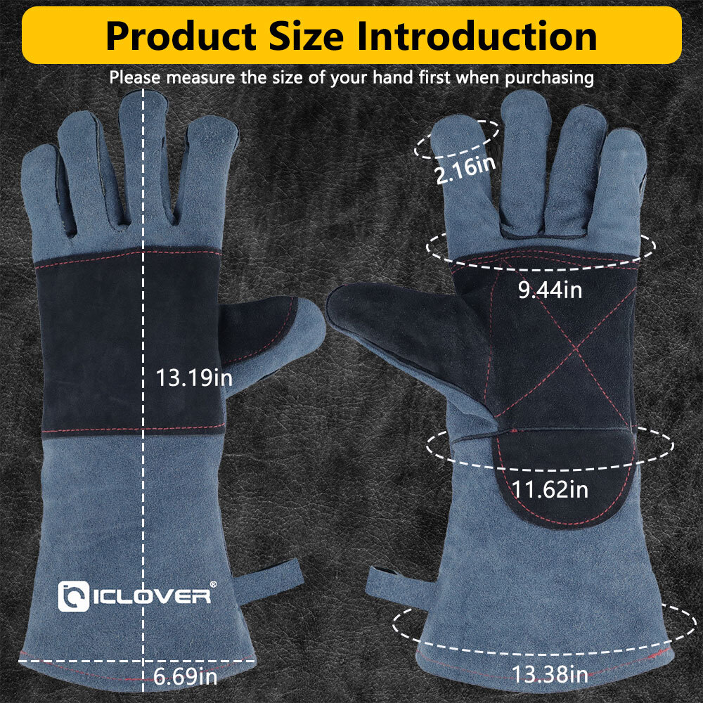 Animal Handling Gloves Bite Proof Leather Sleeve Dog Cat Snake Safety Protector