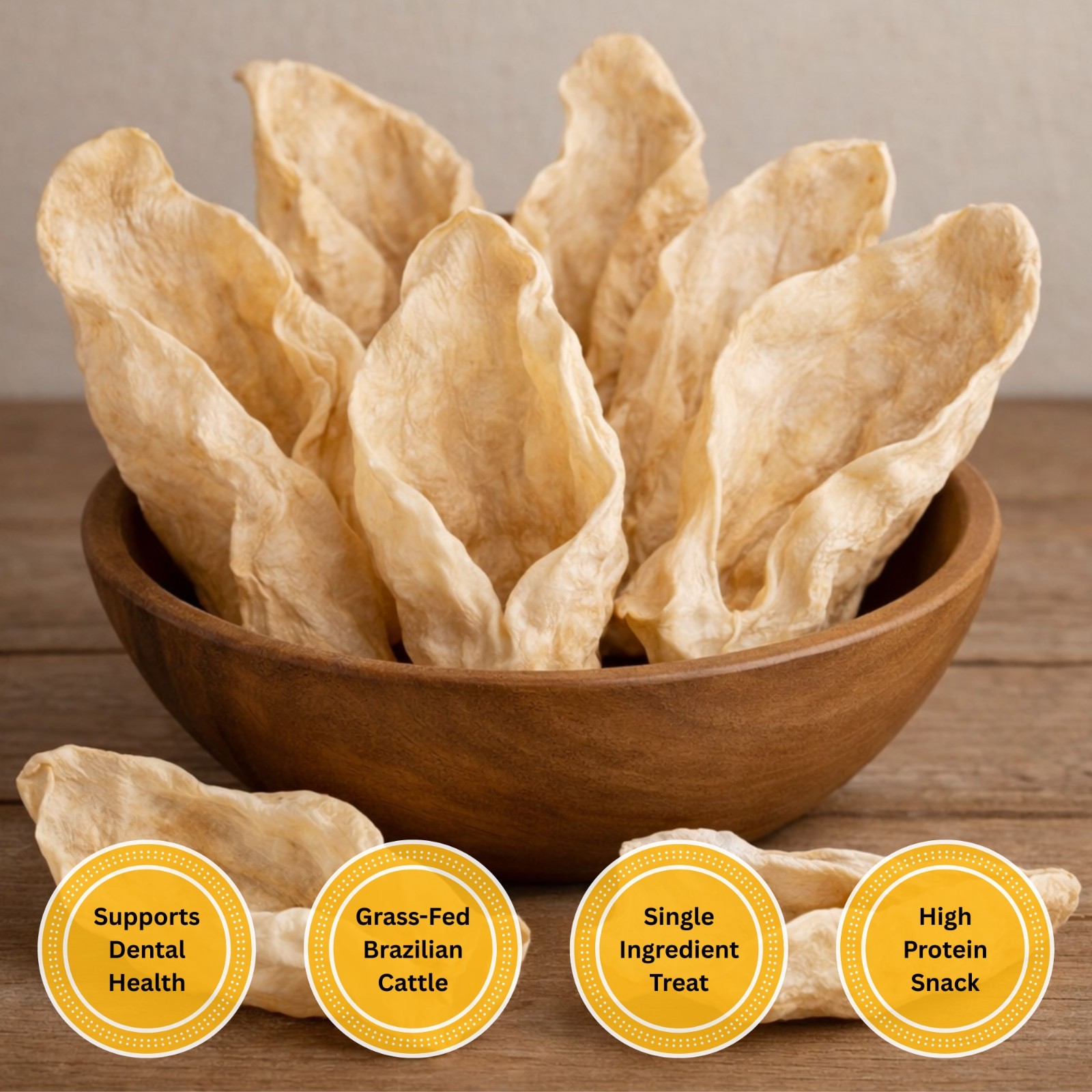 All-Natural 8″ Cow Ear Dog Chews – Healthy Long-Lasting Treats for Dogs