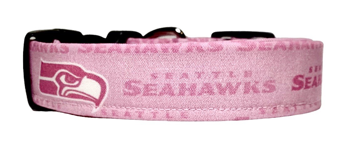 Pink Seattle Seahawks Handmade Dog Collar RARE LIMITED