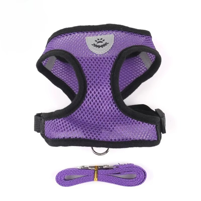 Cat Dog Pet Harness Adjustable Control Vest Dogs Reflective S M L XL Leash