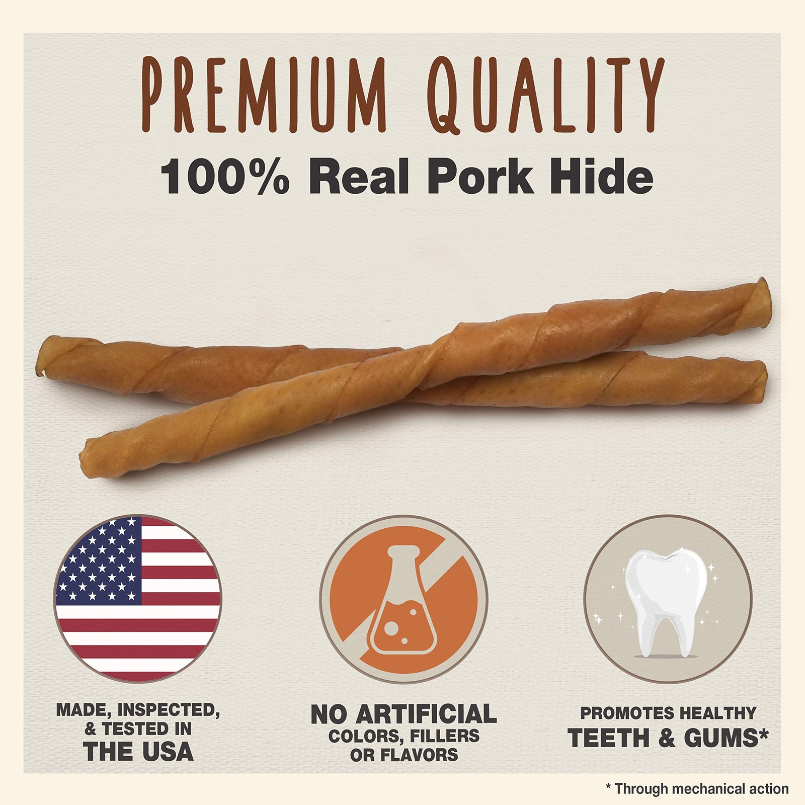 Cadet Gourmet Pork Hide Rolls 10 in. (5 count) 9 Ounce (Pack of 1)