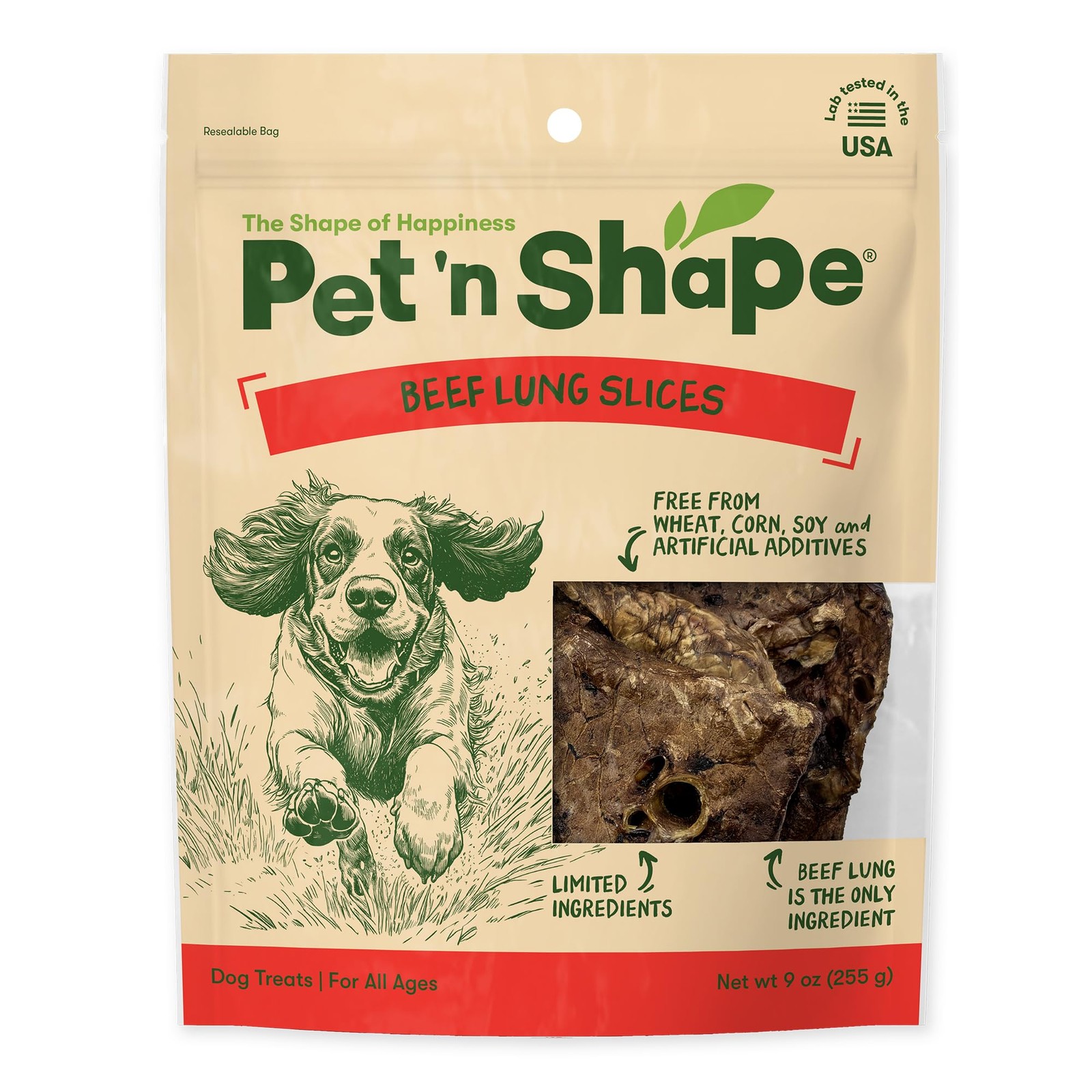 Beef Lung Dog Treats – Made and Sourced in the USA – Training Treat – 9 Ounce