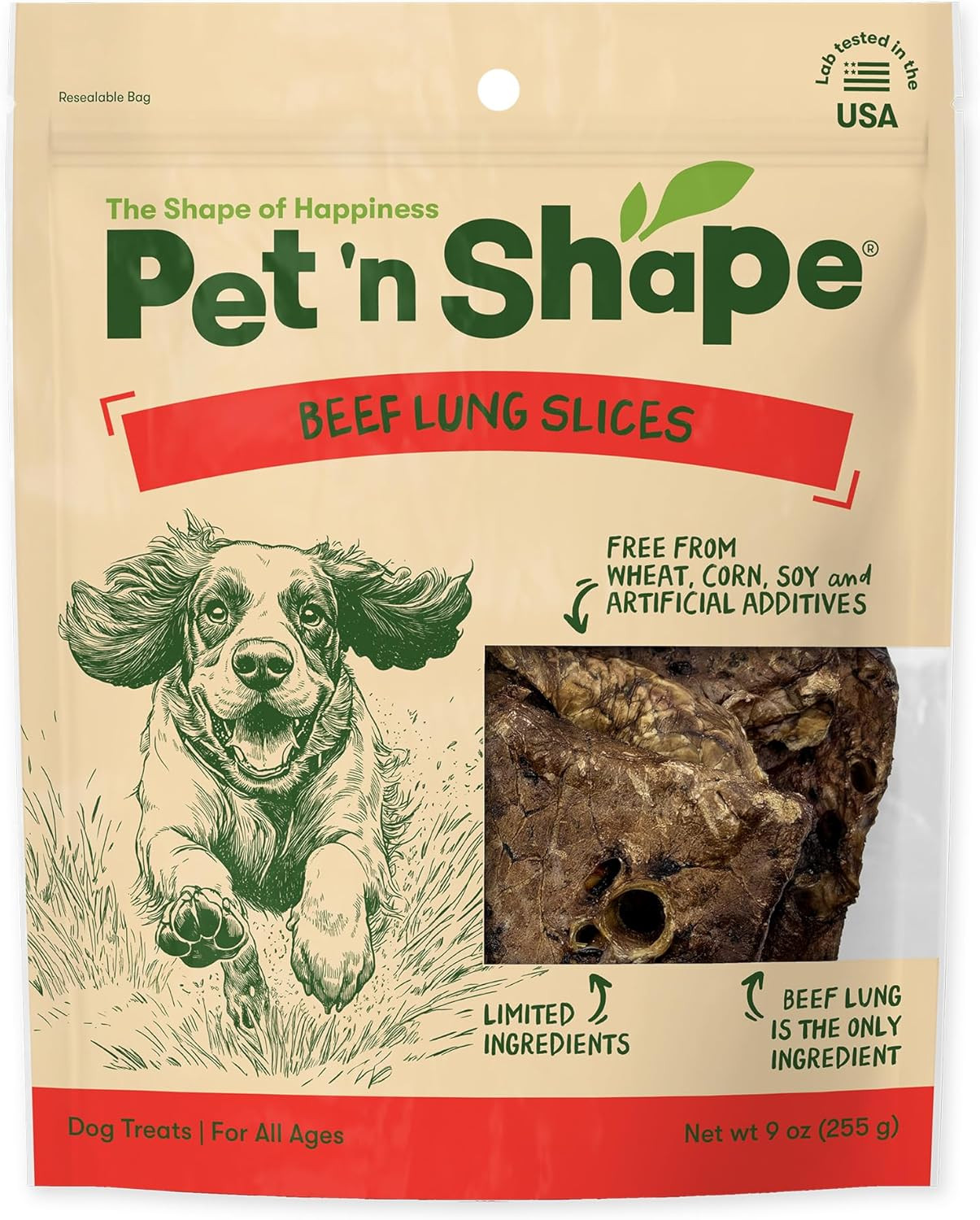 Pet ‘N Shape Beef Lung Dog Treats – Made and Sourced in the USA – Training Treat