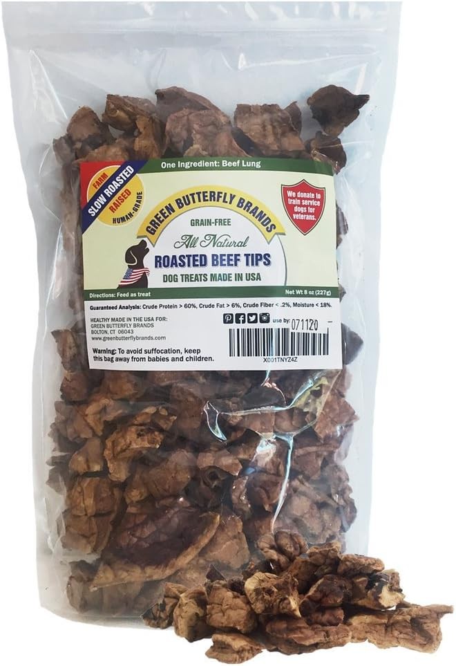 Beef Dog Treats – Made in USA Only – All Natural, Meaty Beef Tips – Premiu