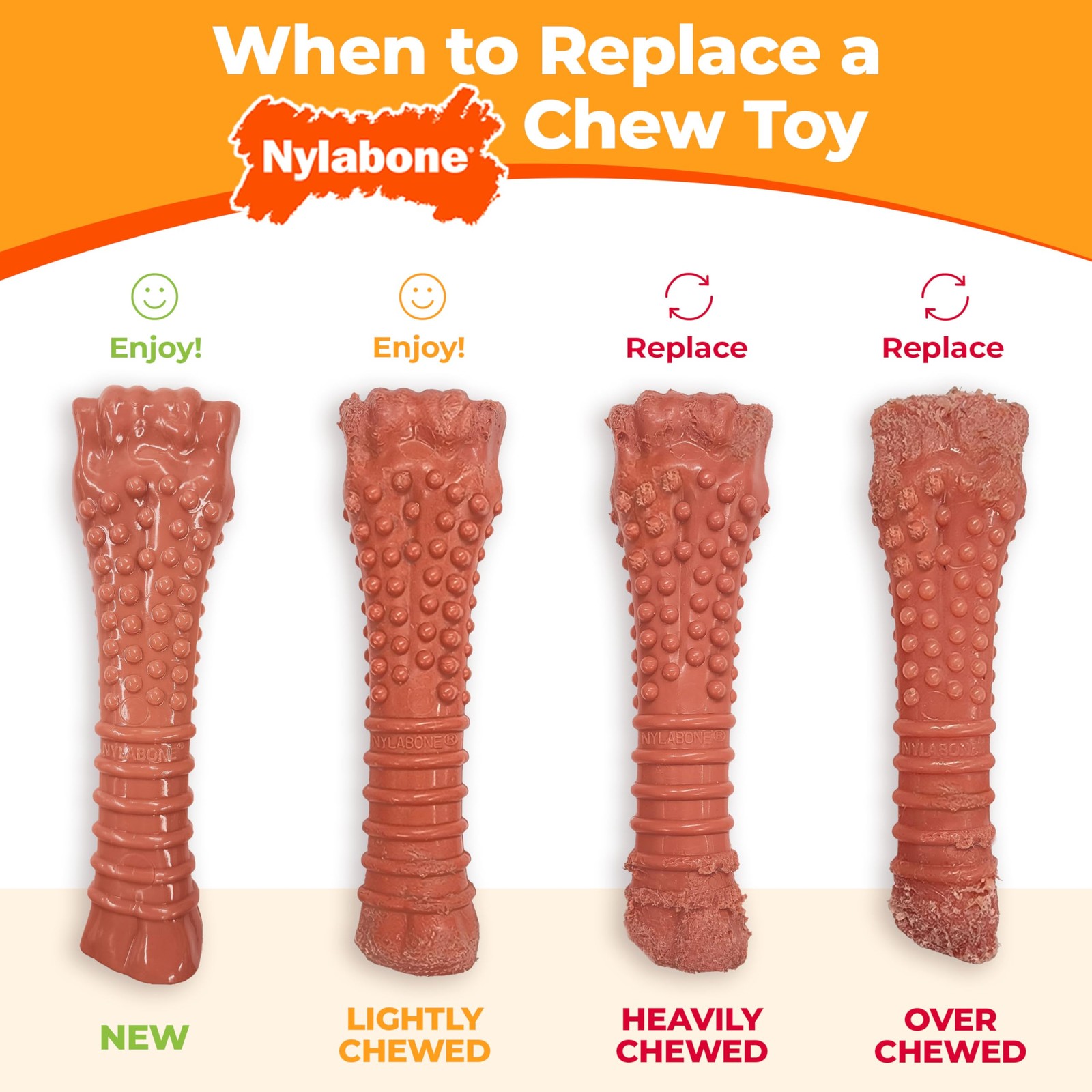 Nylabone Ring Bone Power Chew Toy for Dogs, X-Small up to 15 lbs.,