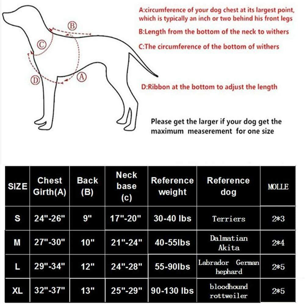 Tactical Dog Vest Harness – Military K9 Dog Training Vest – US Working Dog