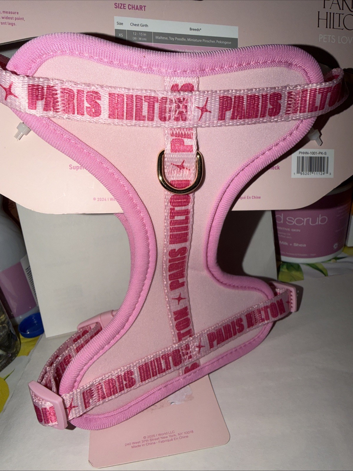 PARIS HILTON 🐶Sz: Small Dog Harness Pink 15-19” Pomeranian,Shih Tzu,BichonFrise
