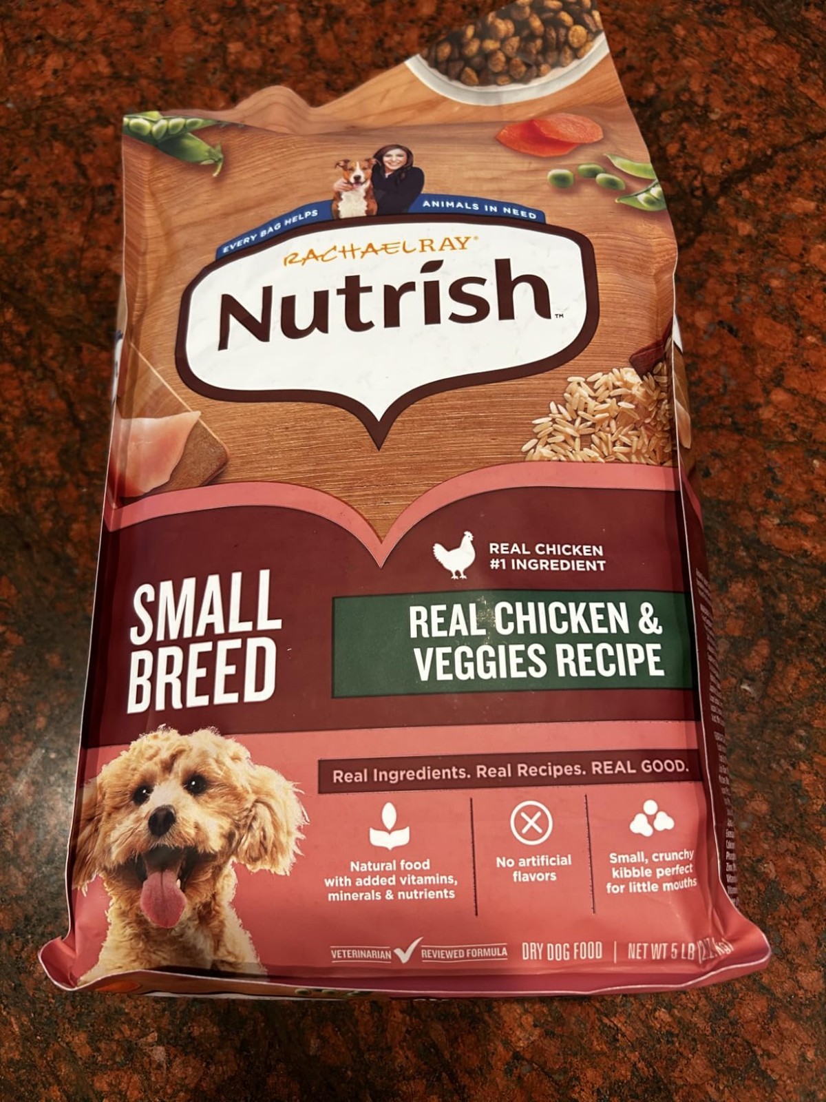 Nutrish Rachael Ray Dry Dog Food Small Breed Real Chicken & Veggies Recipe 5 lb.