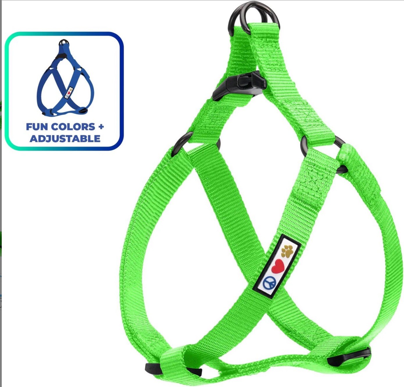 NEW Pawtitas Lime Green Step in Cat or Dog Harness Vest Training XS Xtra Small