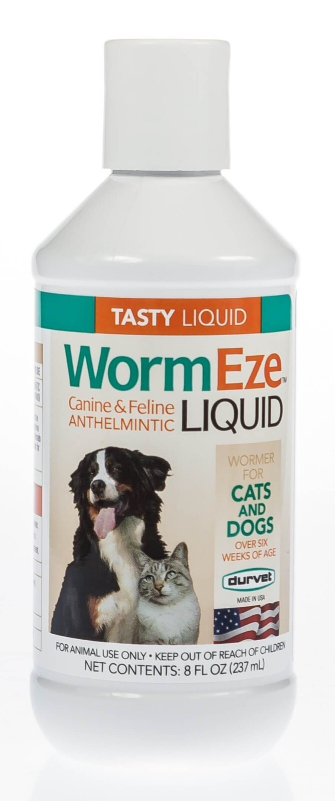 WormEze Liquid 8 oz Cats Dogs Wormer Durvet