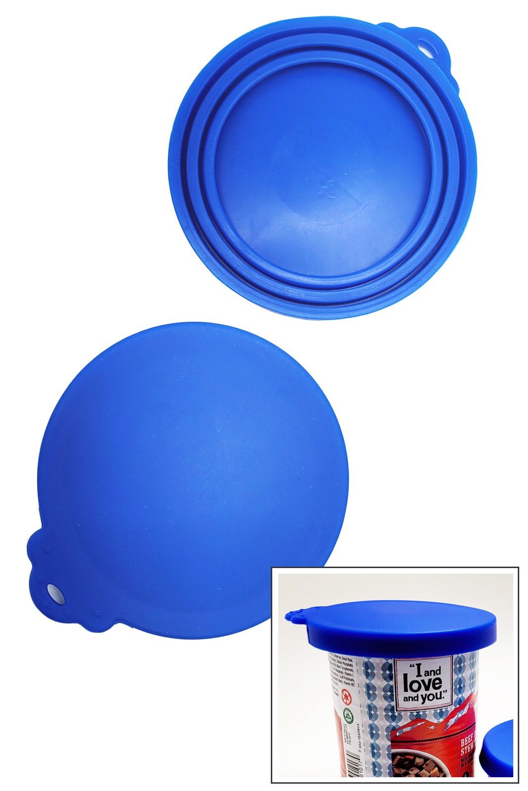 2-PACK Simply Good Universal Fit Pet Food Can Lids – 100% Silicone