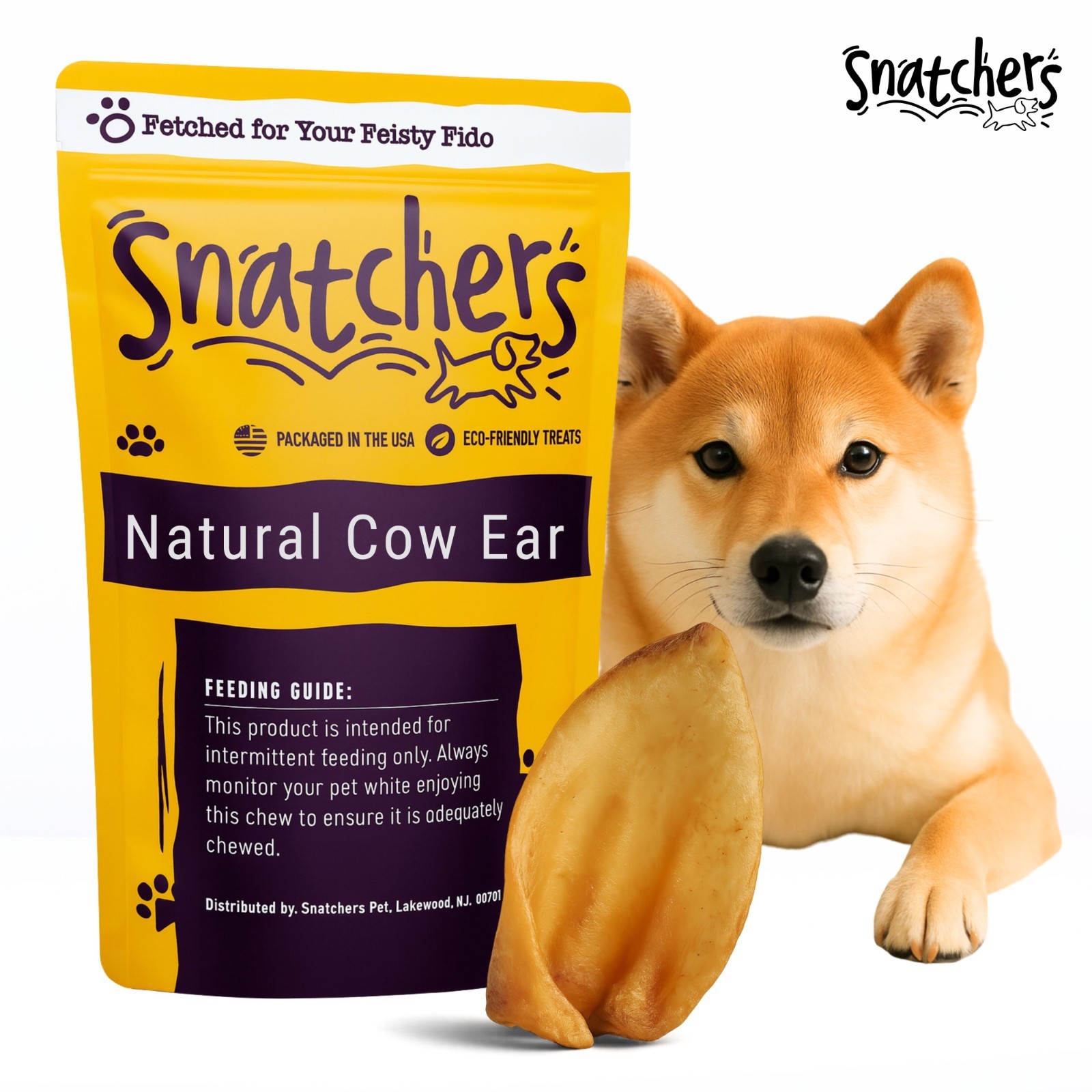 All-Natural 8″ Cow Ear Dog Chews – Healthy Long-Lasting Treats for Dogs