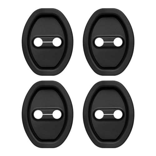 4PCS Upgraded Car Door Latch Guard Cover,Silicone Car Door Lock Black/4PCS