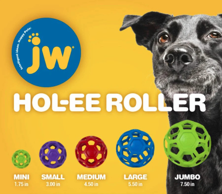 JW Pet Holee Roller Ball Dog chew Toy Hol-ee ball Assorted Color pick size