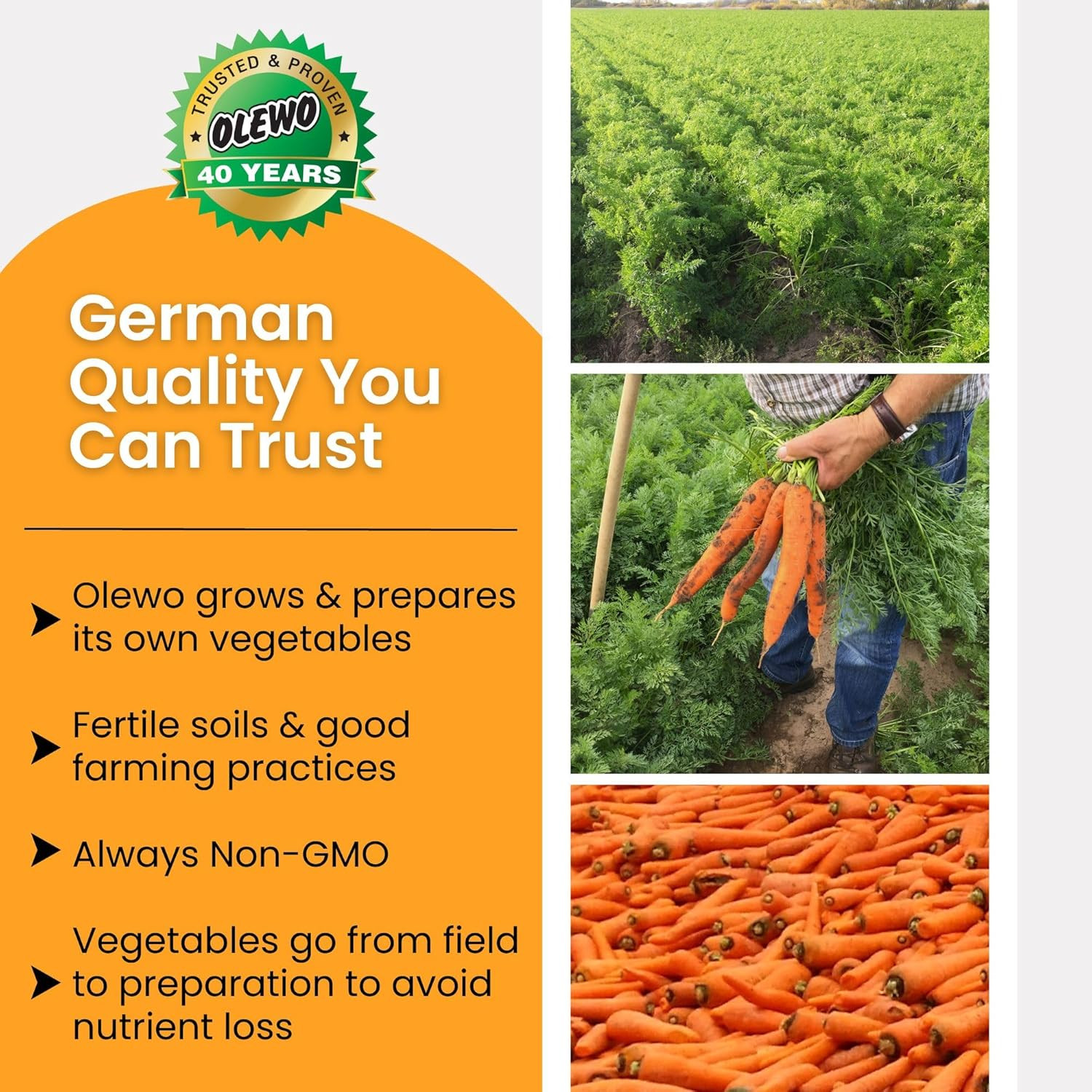 Original Carrots for Dogs – Fiber for Perfect Poop, Dog Food Toppers for Picky E