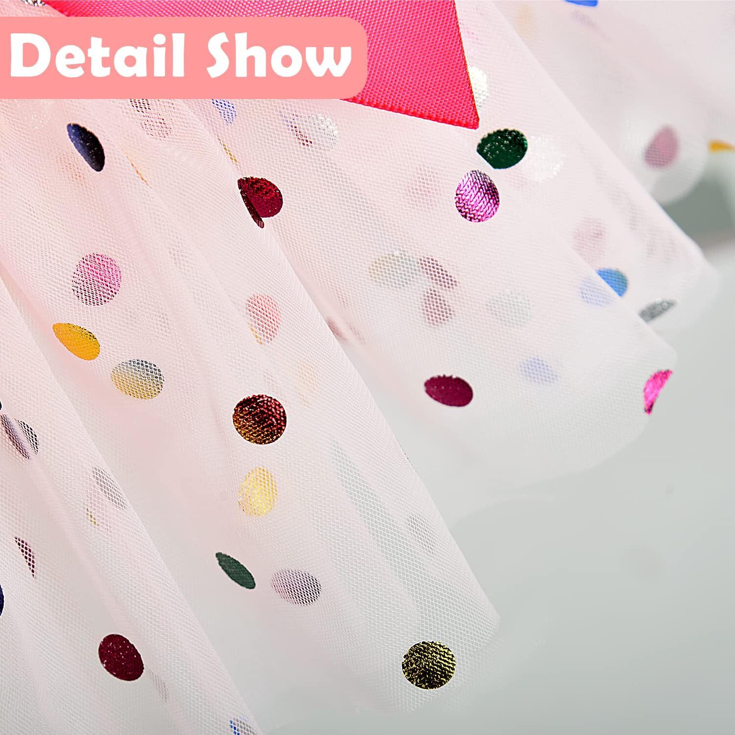 Dog Tulle Dot Skirt Cute Princess Puppy Clothes for Girl Birthday YYPC22092398PK