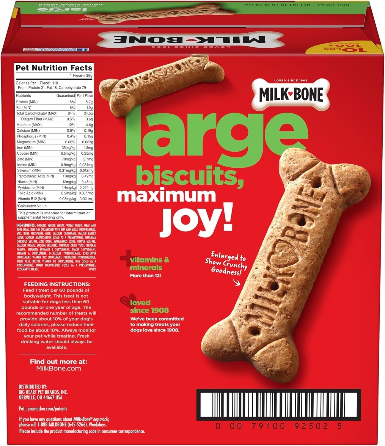 Milk-Bone Original Dog Treats Biscuits for Large Dogs, 10 Pounds Free ahipping