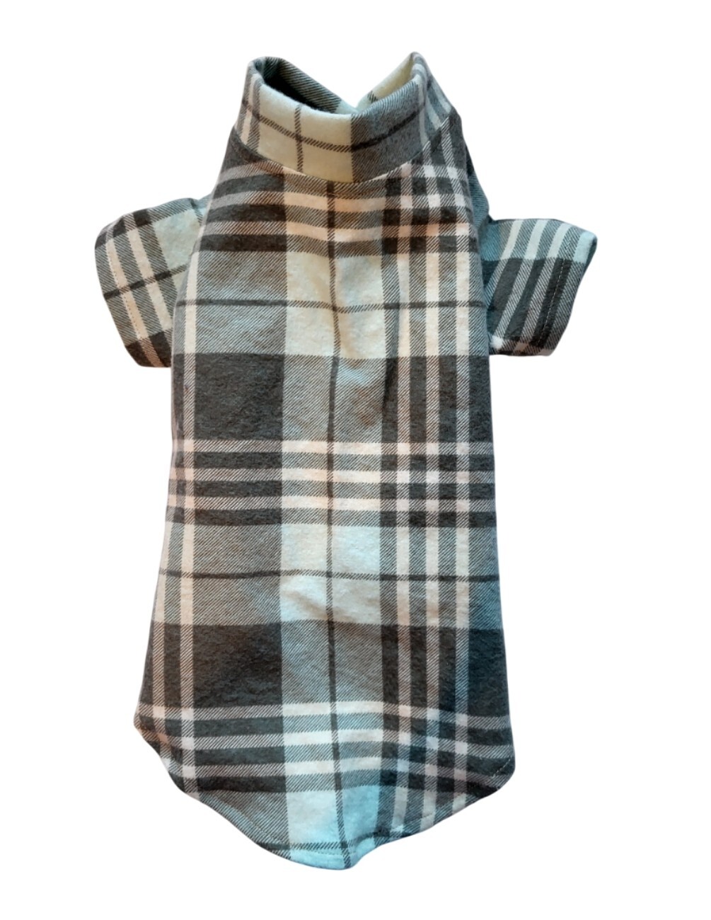 Green Tartan Plaid Flannel Night Shirt Dog Puppy Teacup Pet Clothes 4xs – Large