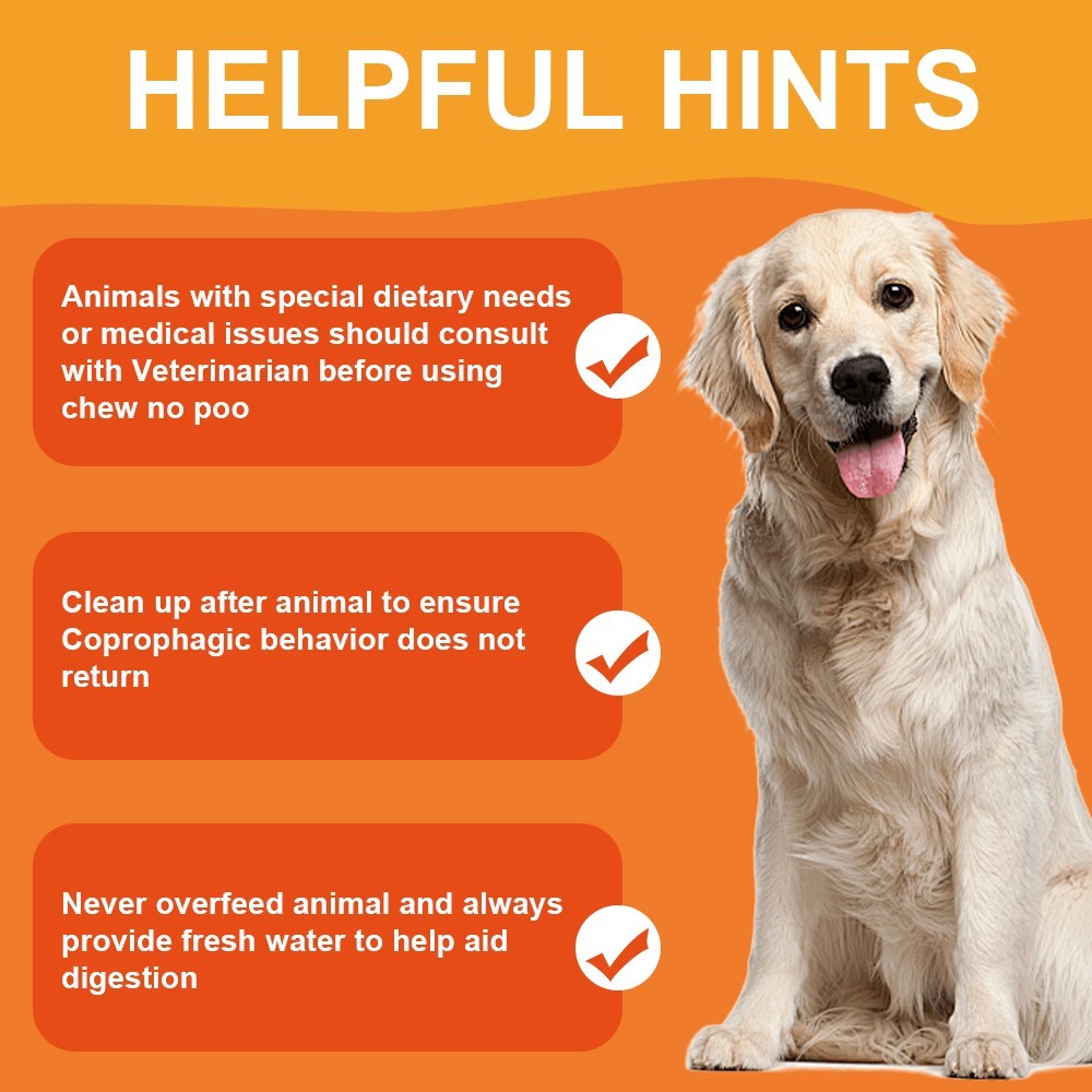 Stop Eating Poop, Digestive Enzymes & Breath Aid Support Supplement For Dogs