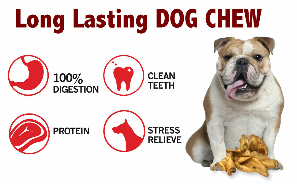 All Natural Beef SMOKED Cow Ears DOG Treats 50 count -BRC Certified