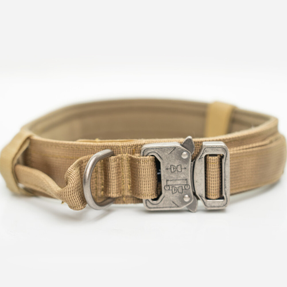 Tactical Dog Collar Heavy Duty Nylon Large Dog Canine Training With Metal Buckle