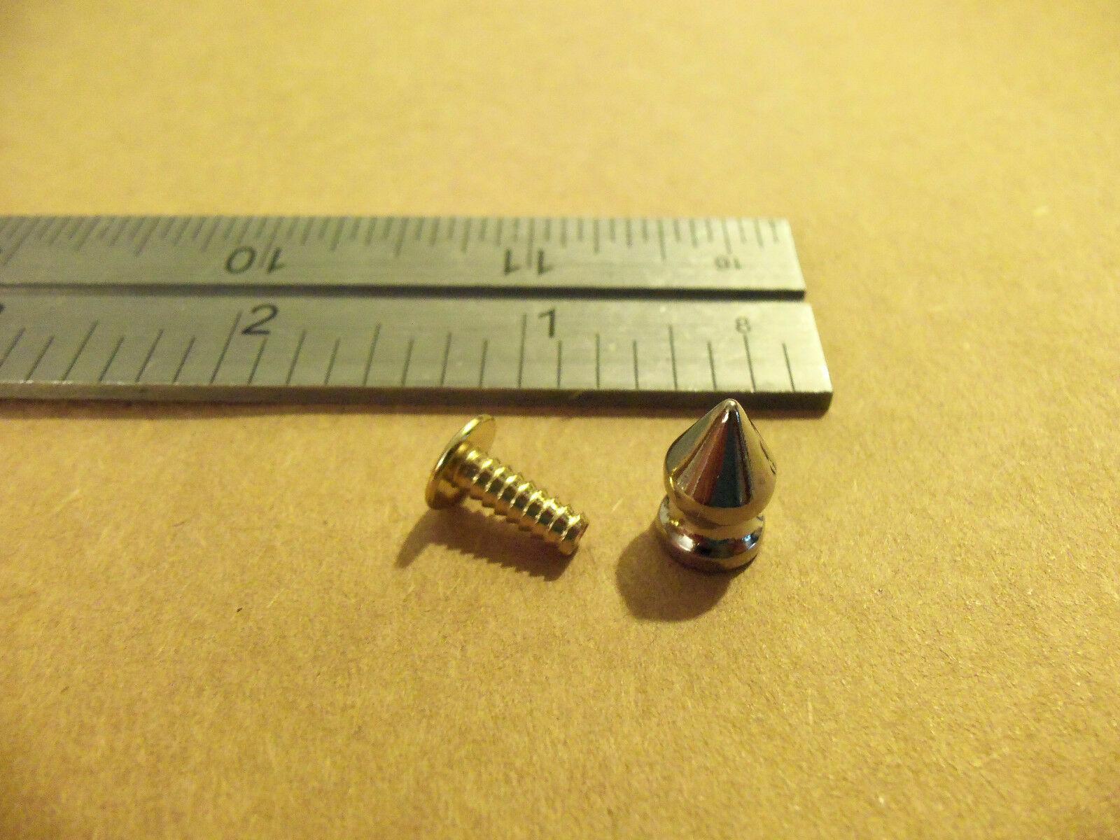 12MM 1/2″ Nickel Plated Rivet Back Dog Collar Spikes Studs Punk Rock (100 pack)