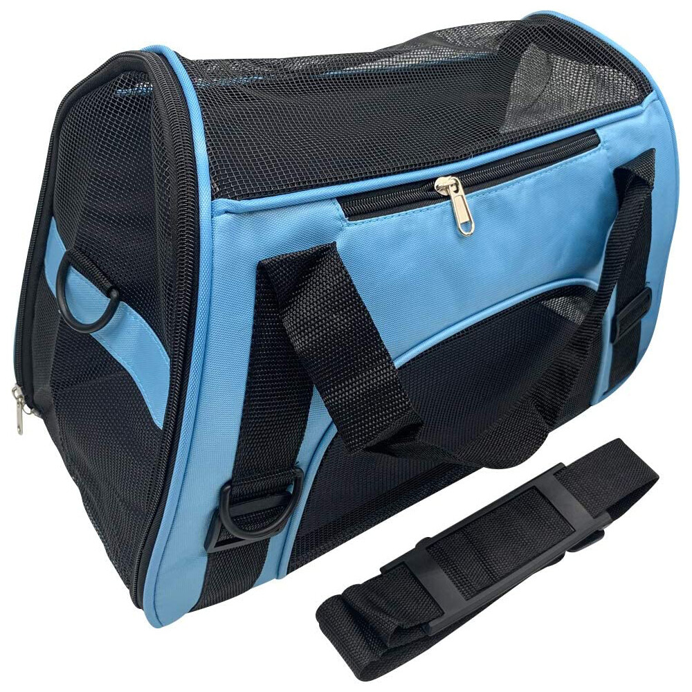 Soft-Sided Airline Approved Pet Cat Carrier Bag, Comfort Case, Sizes M & L ﻿