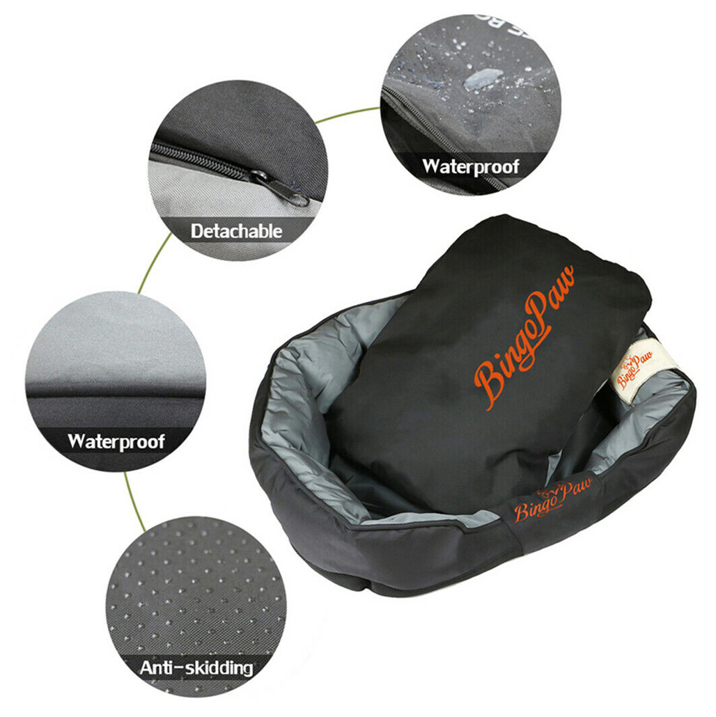 Extra Large Jumbo Orthopedic Dog Bed Soft Washable Kennel Pet Basket Waterproof