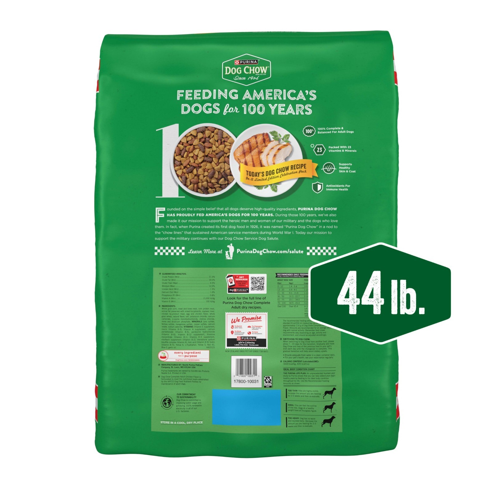 Purina Dog Chow Complete, Dry Dog Food for Adult Dogs High Protein, Real Chicken